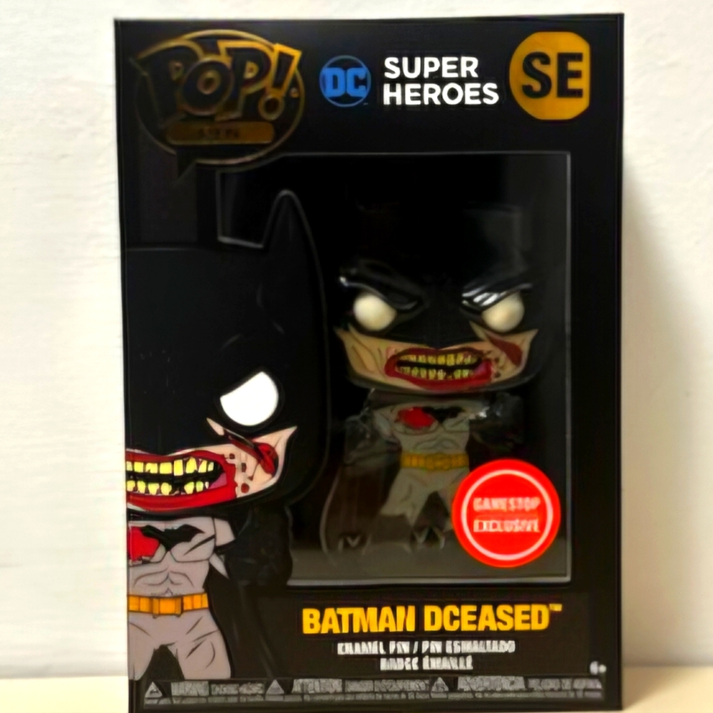 Game Stop Exclusive BATMAN DCEASED LARGE ENAMEL PIN POP #SE Funko